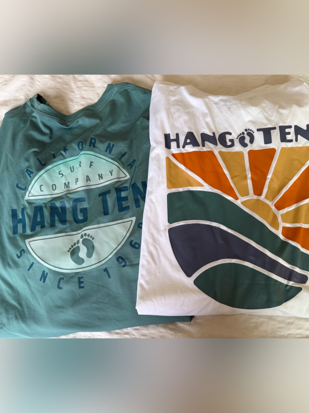 Set of 2 Hang Ten Long-Sleeve Sun Shirt/Rash Guards